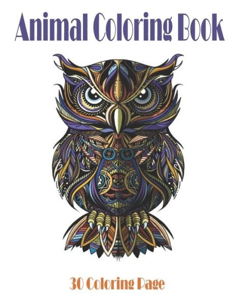 Animal Coloring Book - Black Backgraund Coloringbook - Bøker - Independently Published - 9798612054726 - 10. februar 2020