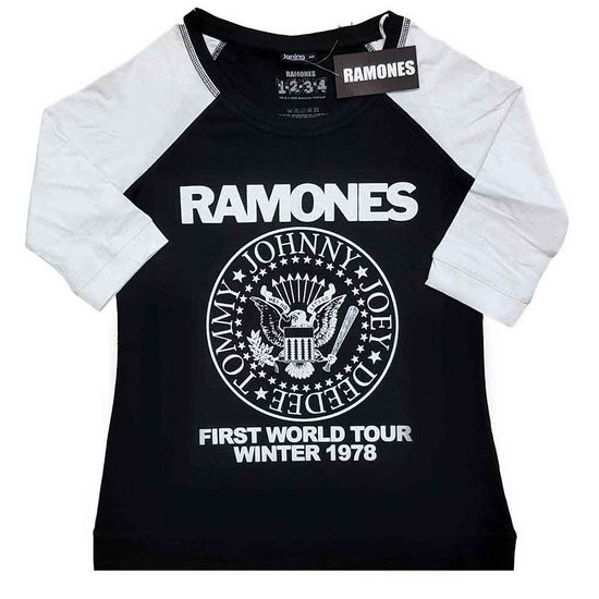 Cover for Ramones · Ramones Ladies Raglan T-Shirt: First World Tour 1978 (T-shirt)