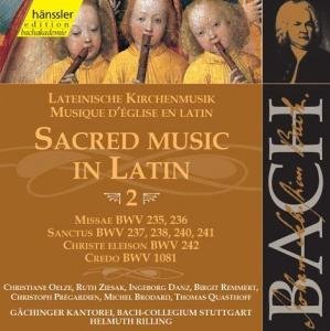 BACH: Sacred Music in Latin 2 - Rilling / Gächinger Kantorei - Musique - hänssler CLASSIC - 4010276015727 - 9 septembre 1999