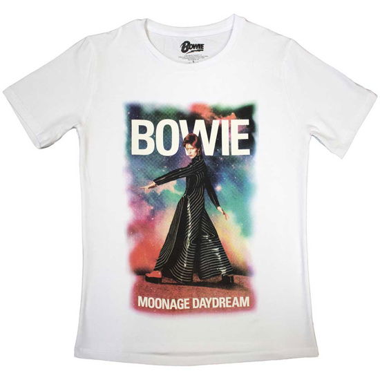 David Bowie Ladies T-Shirt: Moonage 11 Fade - David Bowie - Marchandise -  - 5056737214727 - 