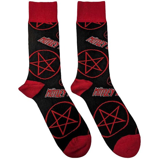 Motley Crue Unisex Ankle Socks: Logos & Pentagrams (UK Size 7 - 11) - Mötley Crüe - Produtos -  - 5056737230727 - 