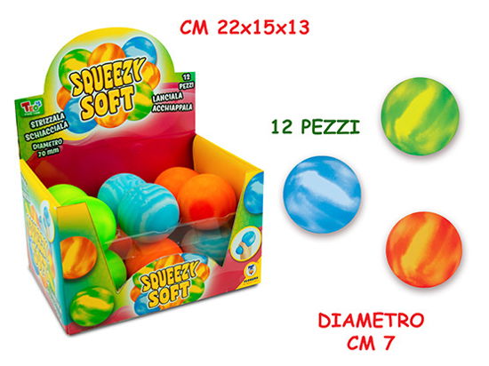 Pallina Squeezy Soft Diametro 70 Mm (Assortimento) - Teorema: Teo'S - Merchandise - Teorema-Liberaonline - 8017967664727 - 