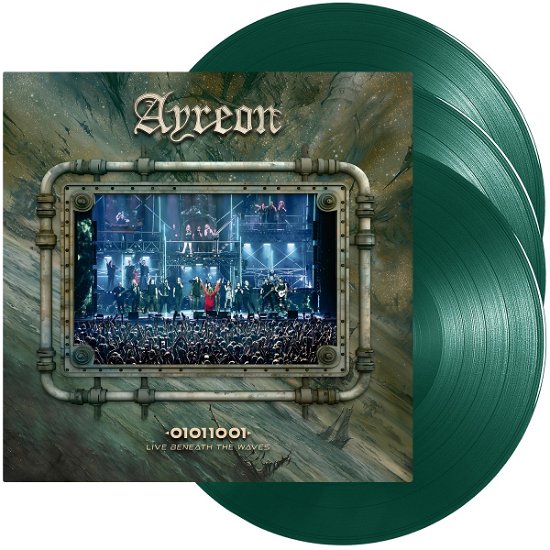 Cover for Ayreon · 01011001 - Live Beneath The Waves (LP) [Limited Green Vinyl edition] [Trifold Sleeve] (2024)