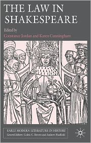 Cover for Constance Jordan · The Law in Shakespeare - Early Modern Literature in History (Paperback Book) (2006)