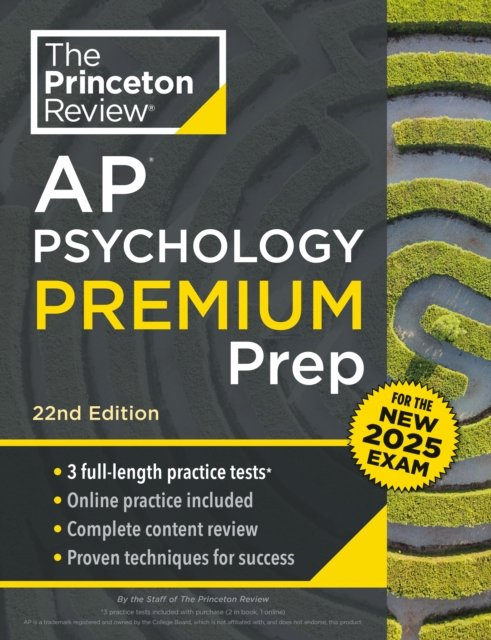 Cover for Princeton Review · Princeton Review AP Psychology Premium Prep: For the NEW 2025 Exam: 3 Practice Tests + Digital Practice + Content Review (Paperback Book) [22 Revised edition] (2024)