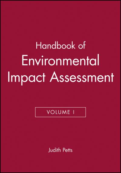 Cover for Petts · Handbook of Environmental Impact Assessment, Volume 1 (Hardcover Book) [Volume I edition] (1999)