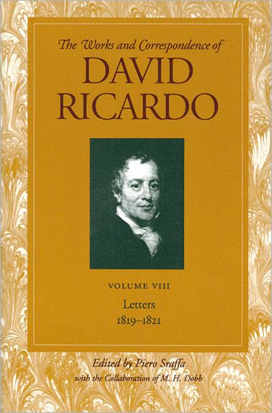 Cover for David Ricardo · Works &amp; Correspondence of David Ricardo, Volume 08: Letters 1819-1821 (Paperback Book) (2004)