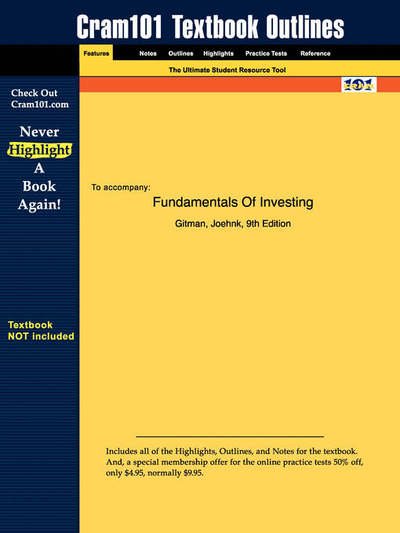 Studyguide for Fundamentals of Investing by Gitman, Isbn 978 - 9th Ed Gitman Joehnk - Books -  - 9781428812727 - October 27, 2006