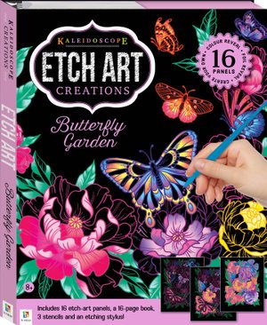 Kaleidoscope Etch Art Creations: Butterfly Garden - Kaleidoscope Creations - Hinkler Pty Ltd - Livros - Hinkler Books - 9781488915727 - 1 de novembro de 2020