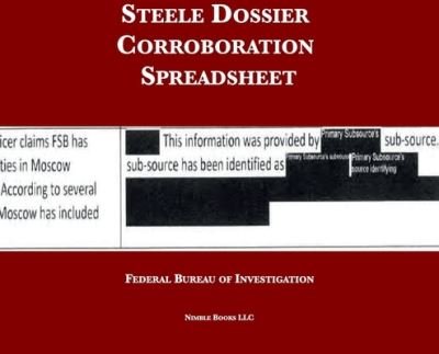 Cover for Federal Bureau of Investigation · Steele Dossier Corroboration Spreadsheet (Gebundenes Buch) (2020)