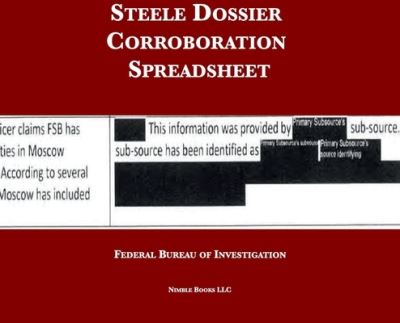 Steele Dossier Corroboration Spreadsheet - Federal Bureau of Investigation - Books - Nimble Books - 9781608881727 - October 13, 2020
