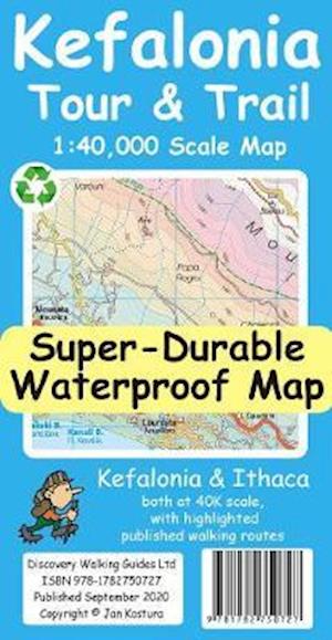 Kefalonia Tour and Trail Map - Jan Kostura - Książki - Discovery Walking Guides Ltd - 9781782750727 - 9 września 2020