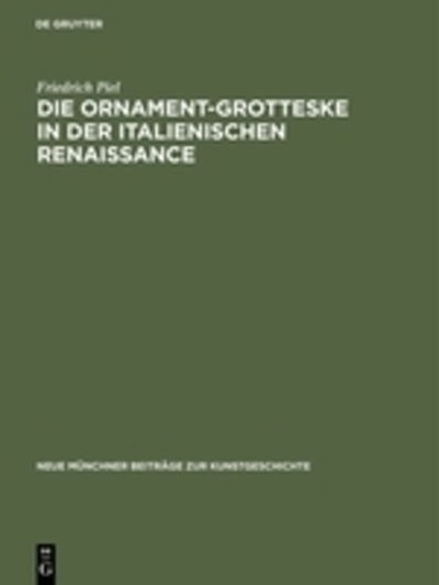 Cover for Piel · Die Ornament-Grotteske in der ital (Book) (1962)