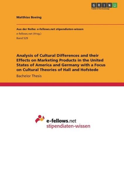 Cover for Boeing · Analysis of Cultural Differences (Bok)
