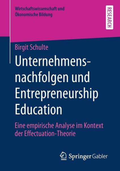 Cover for Schulte · Unternehmensnachfolgen und Entr (Book) (2019)