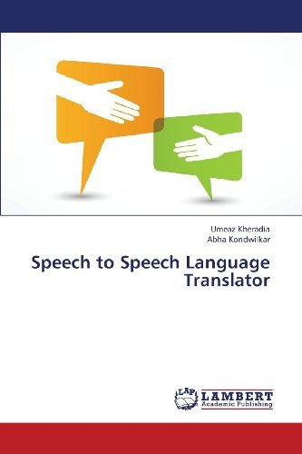 Cover for Abha Kondwilkar · Speech to Speech Language Translator (Pocketbok) (2013)