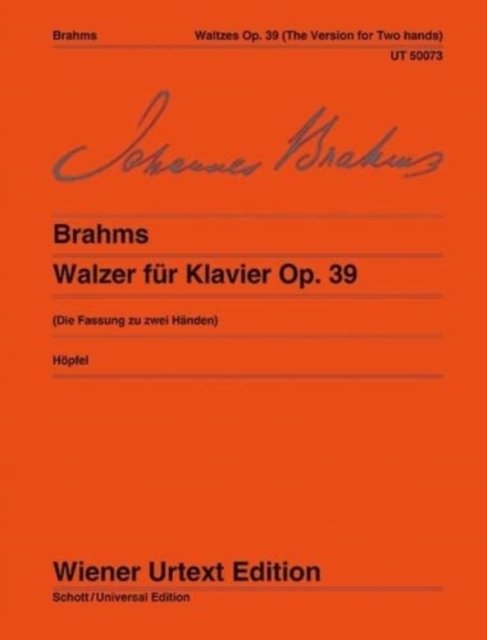 Cover for Johannes Brahms · Waltzes (Sheet music) (1982)