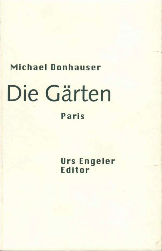 Cover for Donhauser · Die Gärten (Book)