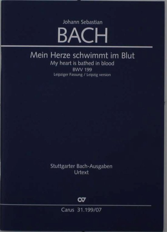 Cover for Bach · Mein Herze schwimmt im Blut (BWV 1 (Book)