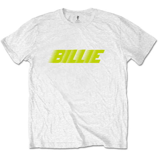 Cover for Billie Eilish · Billie Eilish Unisex T-Shirt: Racer Logo (White) (T-shirt)