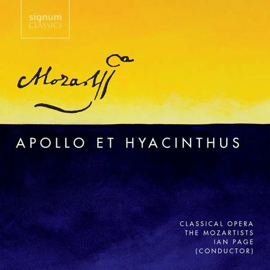 Cover for The Mozartists · Apollo et Hyacinthus (CD) (2019)