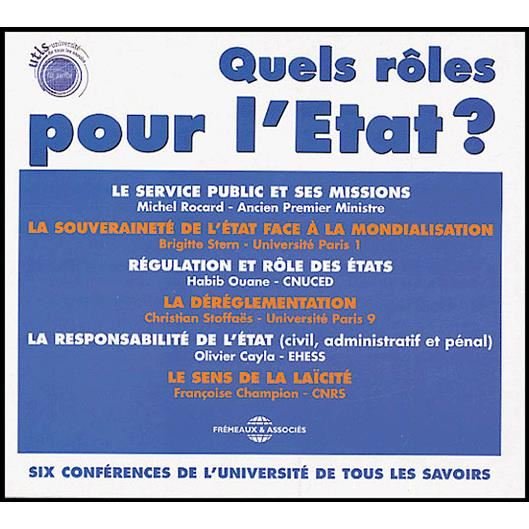 Cover for Quel Roles Pour L'etat (CD) [Box set] (2021)