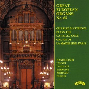 Great European Organs No. 65 - Charles Matthews - Musiikki - PRIORY - 5028612207728 - maanantai 1. heinäkuuta 2002