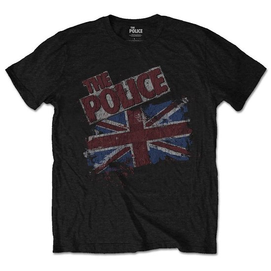 The Police Unisex T-Shirt: Vintage Flag - Police - The - Produtos - Perryscope - 5055979948728 - 