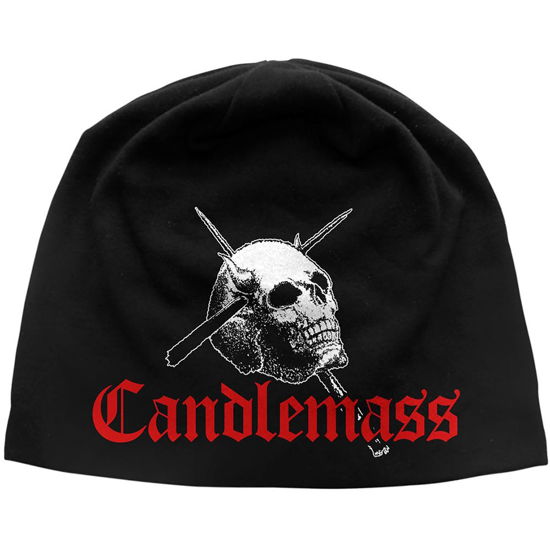 Candlemass Unisex Beanie Hat: Skull & Logo - Candlemass - Fanituote -  - 5056365708728 - 