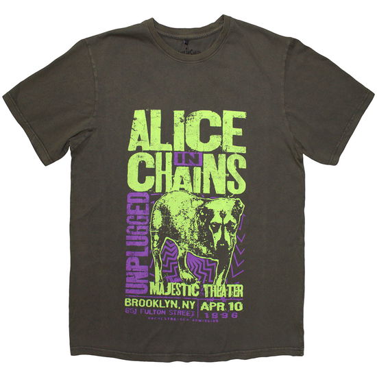 Cover for Alice In Chains · Alice In Chains Unisex T-Shirt: Unplugged Dog (Grey Wash) (Wash Collection) (T-shirt) [size S] (2024)