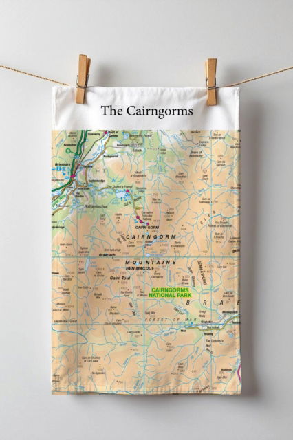 Cover for OS Map Tea-towel - Cairngorms National Park (MERCH) (2025)