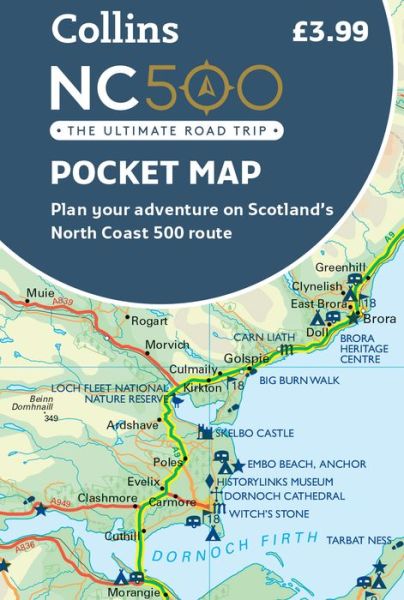 Cover for Collins Maps · NC500 Pocket Map: Plan Your Adventure on Scotland’s North Coast 500 Route Official Map (Kartor) [New edition] (2022)