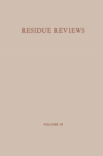 Cover for Francis A. Gunther · Ruckstande von Pestiziden und anderen Fremdstoffen in Nahrungs- und Futtermitteln - Reviews of Environmental Contamination and Toxicology (Paperback Book) [Softcover reprint of the original 1st ed. 1971 edition] (2012)