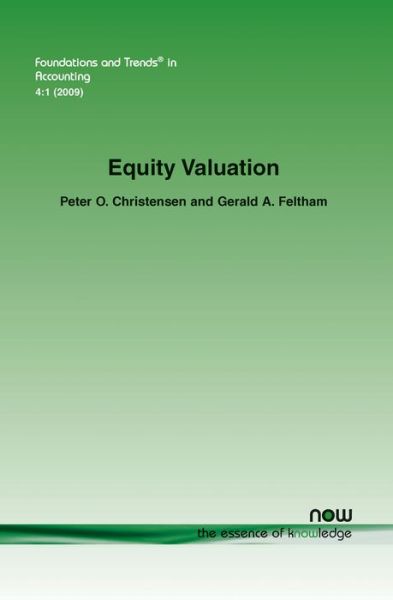 Cover for Peter O. Christensen · Equity Valuation - Foundations and Trends (R) in Accounting (Paperback Book) (2009)