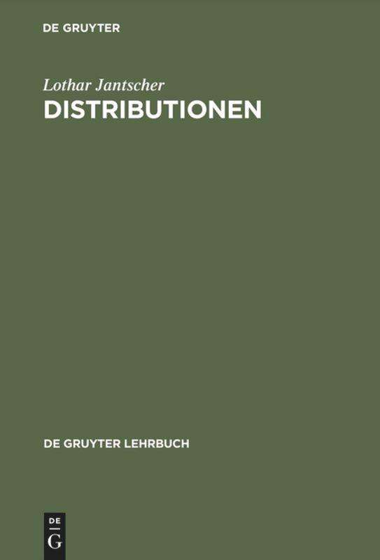 Cover for Jantscher · Distributionen (Book) [German edition] (1971)