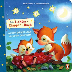 Cover for Katja Richert · Mein Lichter-Klappen-Buch – Ins Bett gehüpft, unter die Decke geschlüpft (Buch) (2024)