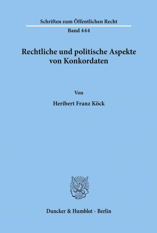 Cover for Köck · Rechtliche und politische Aspekte (Book) (1983)