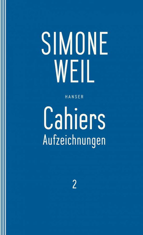 Cover for Weil · Cahiers.2 (Book)