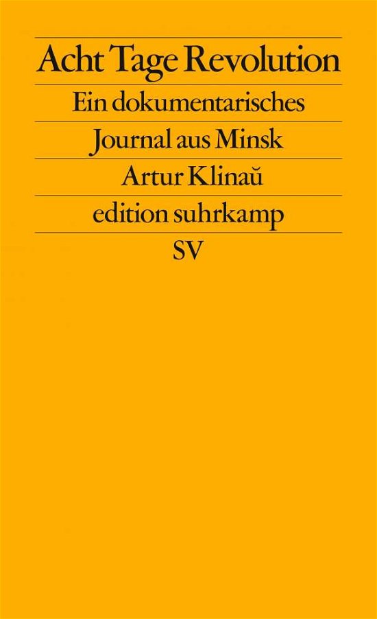 Cover for Artur Klinau · Acht Tage Revolution (Paperback Book) (2021)