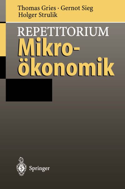 Cover for Thomas Gries · Repetitorium Mikrooekonomik (Hardcover Book) [1996 edition] (1996)