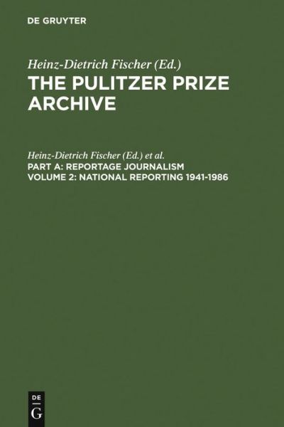 Cover for Heinz-dietrich Fischer · National Reporting 1941-1986 (Bok) (1988)