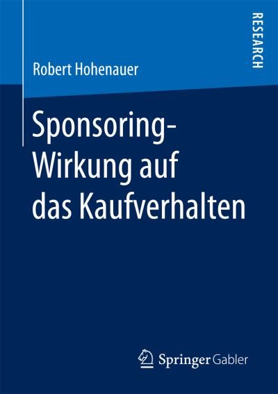Cover for Hohenauer · Sponsoring-Wirkung auf das Ka (Bog) (2016)