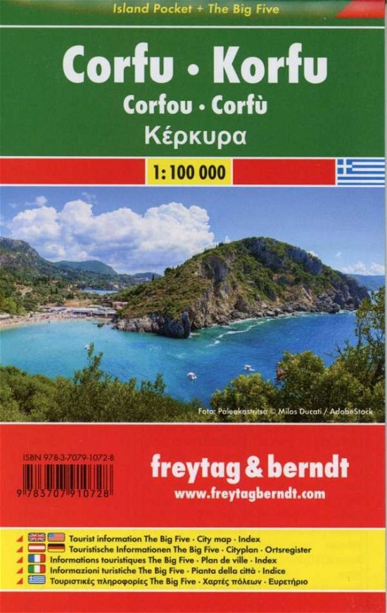 Cover for Freytag-berndt Und Artaria Kg · Freytag &amp; Berndt Island Pocket + the Big Five Greece, Corfu 1:100,000 (Landkarten) (2022)