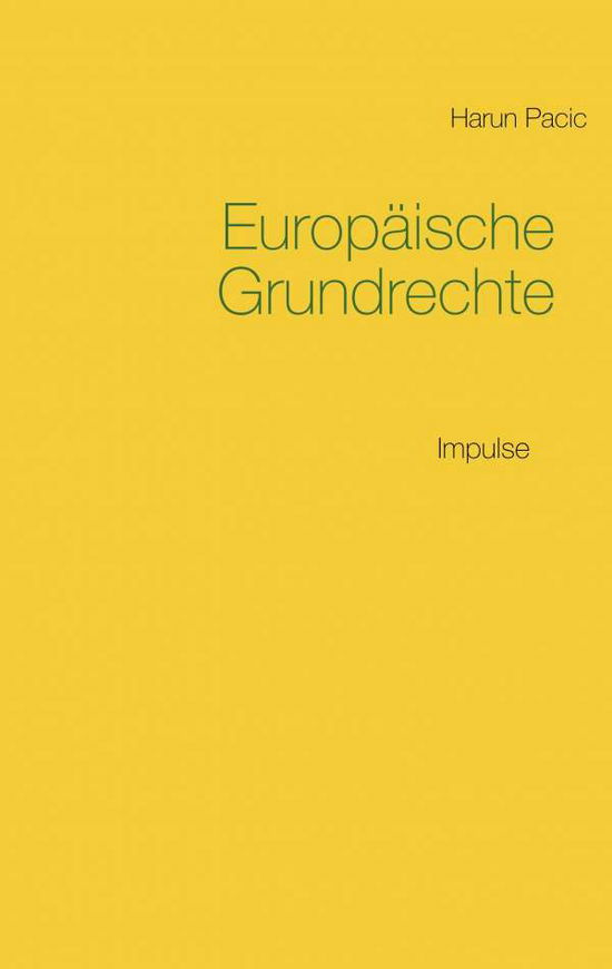 Cover for Pacic · Europäische Grundrechte (Book) (2020)