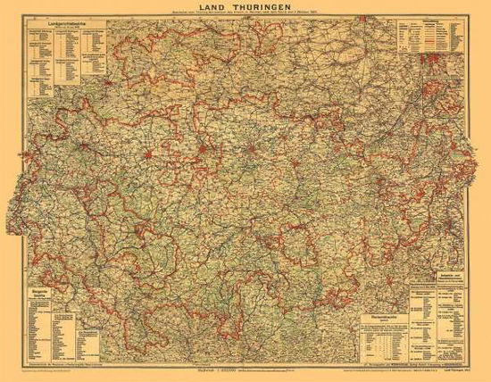 Cover for Rockstuhl Verlag · Historische Karte: LAND THÜRINGEN vom 1. Oktober 1923 (Pocketbok) (2021)