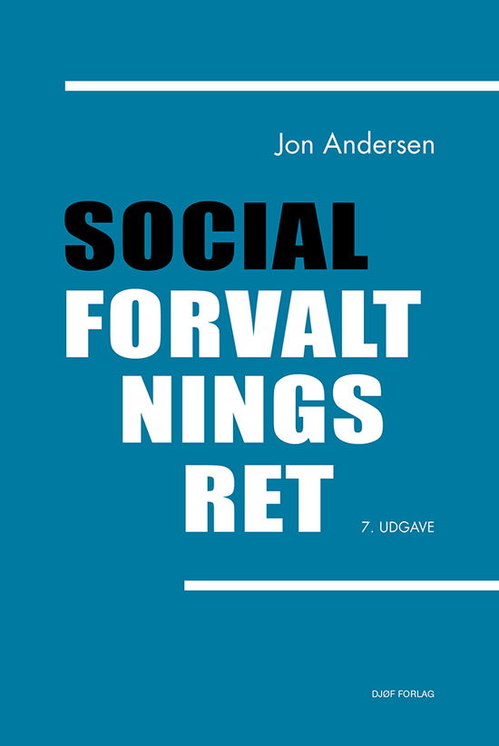 Cover for Jon Andersen · Socialforvaltningsret (Sewn Spine Book) [7th edition] (2019)