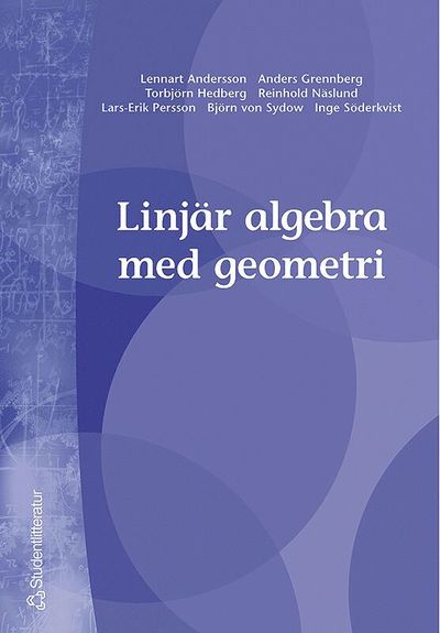 Cover for Björn Von Sydow · Linjär algebra med geometri (Book) (1999)