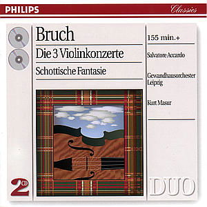 Bruch / Complete Violin Concertos - Accardo / Leipzig Gewand O / Masur - Musik - PHILIPS - 0028946216729 - 16. marts 1998