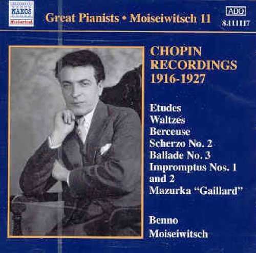 Cover for Benno Moiseiwitsch · Chopin Recordings 1916-1927 (CD) (2007)