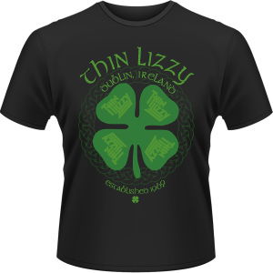 Cover for Thin Lizzy · Four Leaf Clover (T-shirt) [size M] [Black edition] (2012)